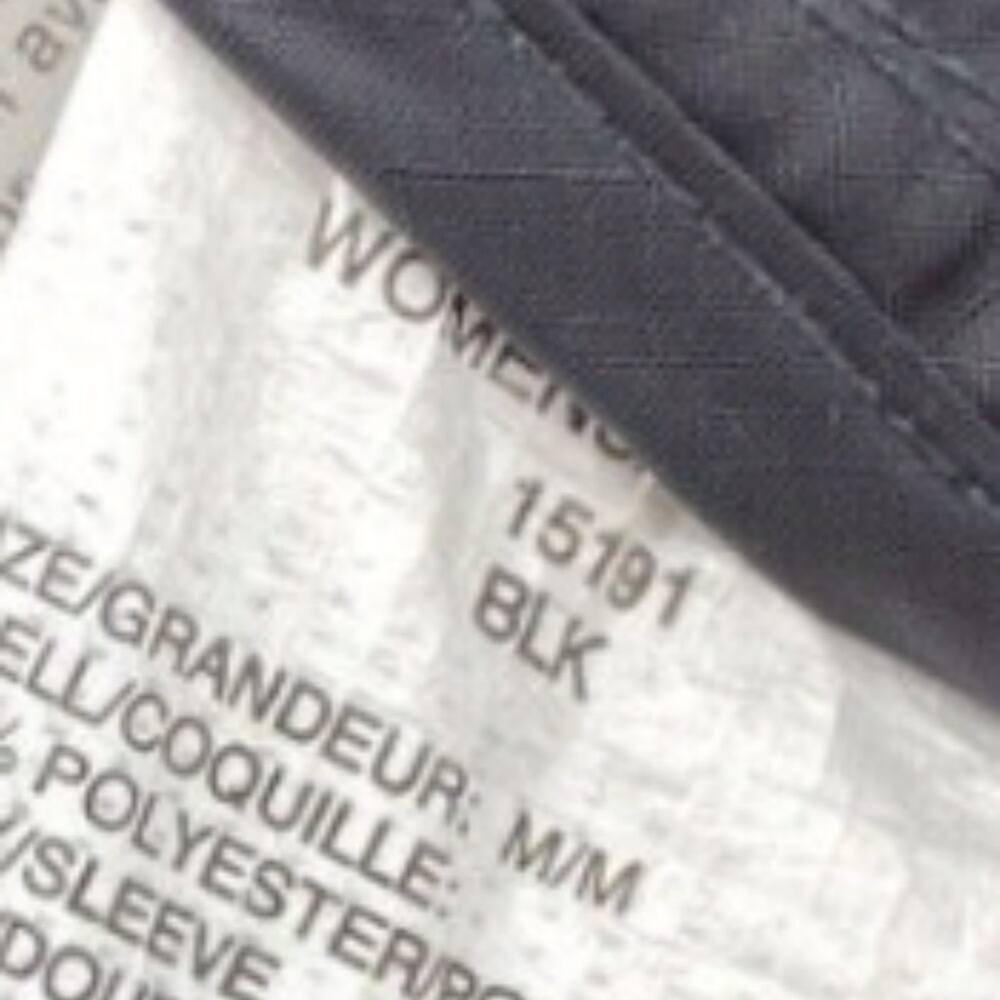 Woolrich Women's Quilted Jacket Black Lightweight Wool-Loft w/ Hood-Size-Medium - Picture 6 of 7